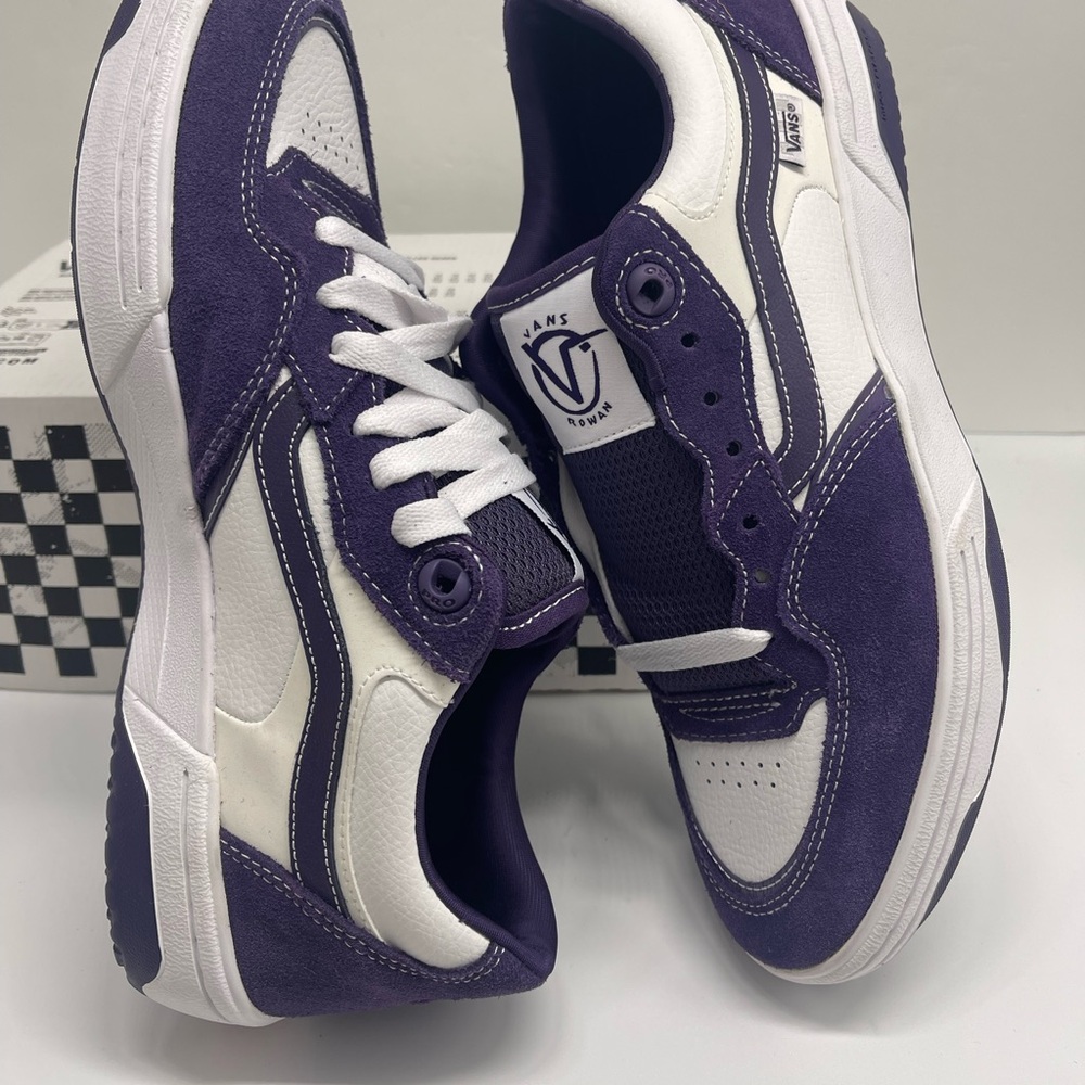 Vans Men's Purple and White Skate Rowan 2
Purple
VN000D3SPRP Sneakers - Picture 11 of 16